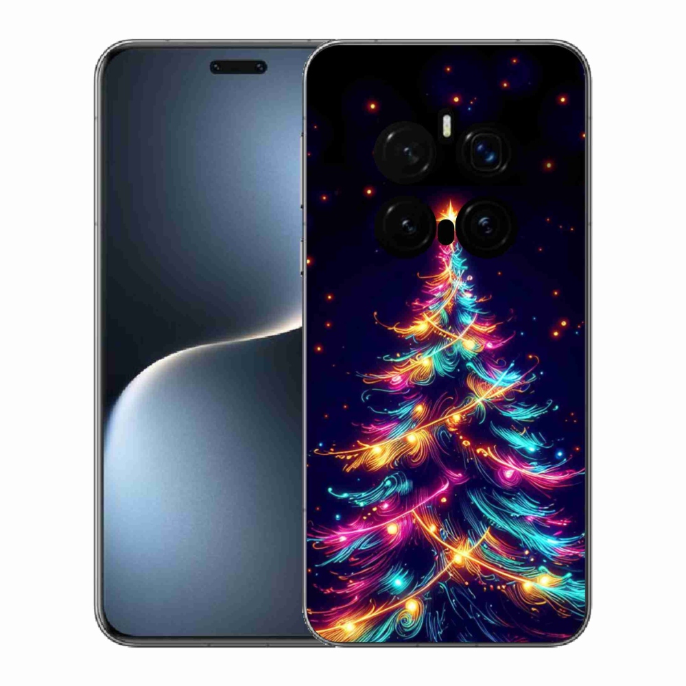 Gélový kryt mmCase na Honor Magic 7 Pro 5G - neónový vianočný stromček