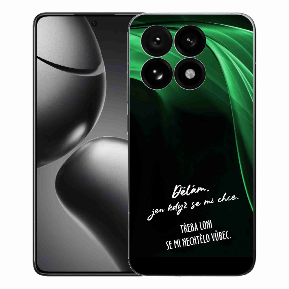 Gélový kryt mmCase na Xiaomi 15T - vtipný text 12 čierne pozadie
