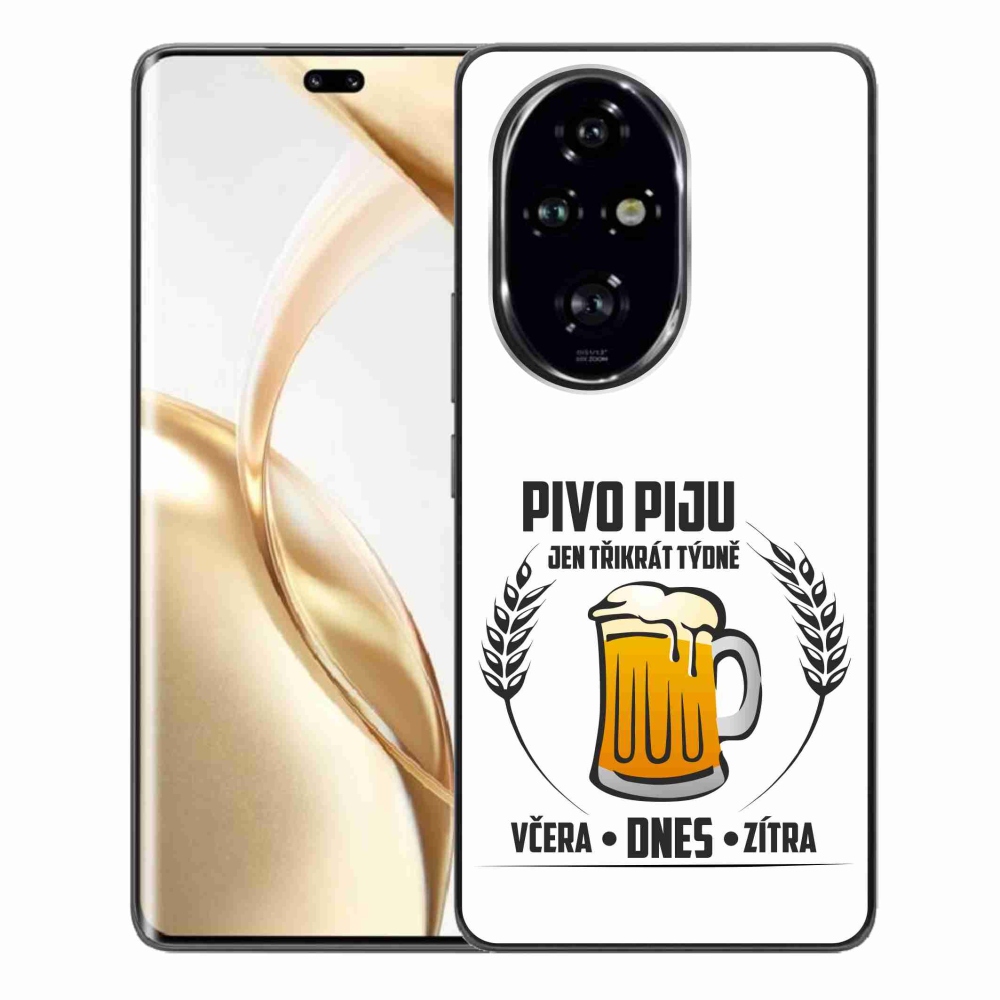 Gélový kryt mmCase na Honor 200 Pro 5G - pivný motív biele pozadie