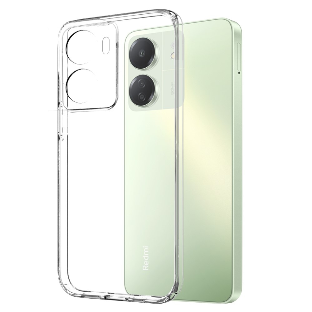 NORTHJO priehľadný gélový obal + tvrdené sklo na Xiaomi Redmi 13C/Poco C65 - priehľadný