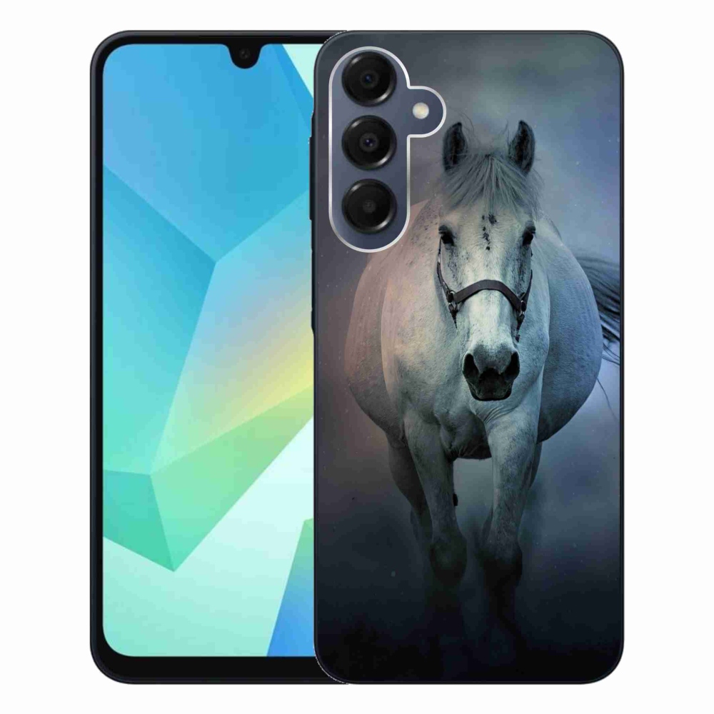 Gélový obal mmCase na Samsung Galaxy A16 4G/5G - bežiaci biely kôň