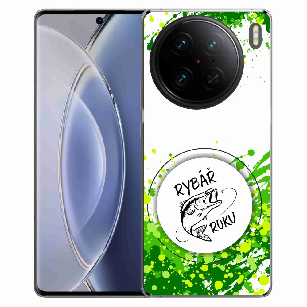 Gélový kryt mmCase na Vivo X90 Pro - rybár roka biele pozadie