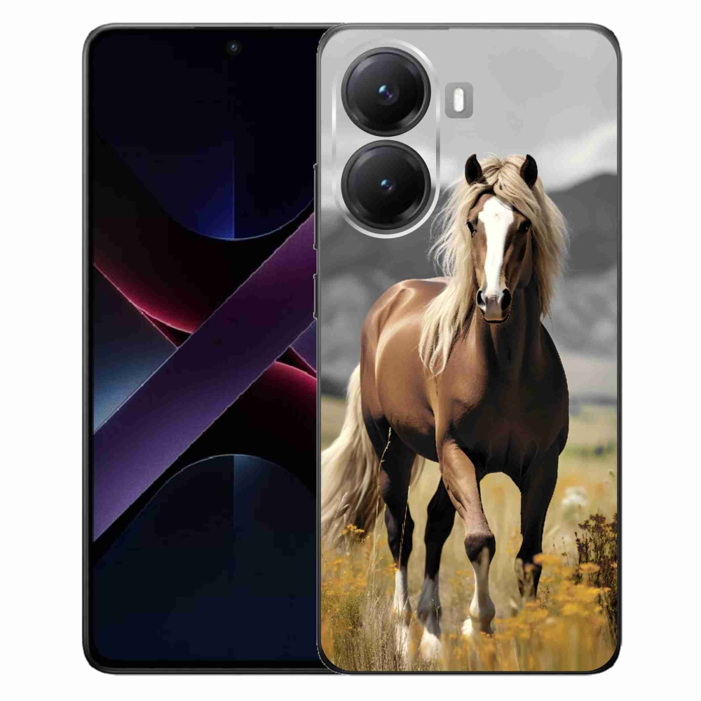 Gélový kryt mmCase na Xiaomi Poco X7 Pro 5G - hnedý kôň 1