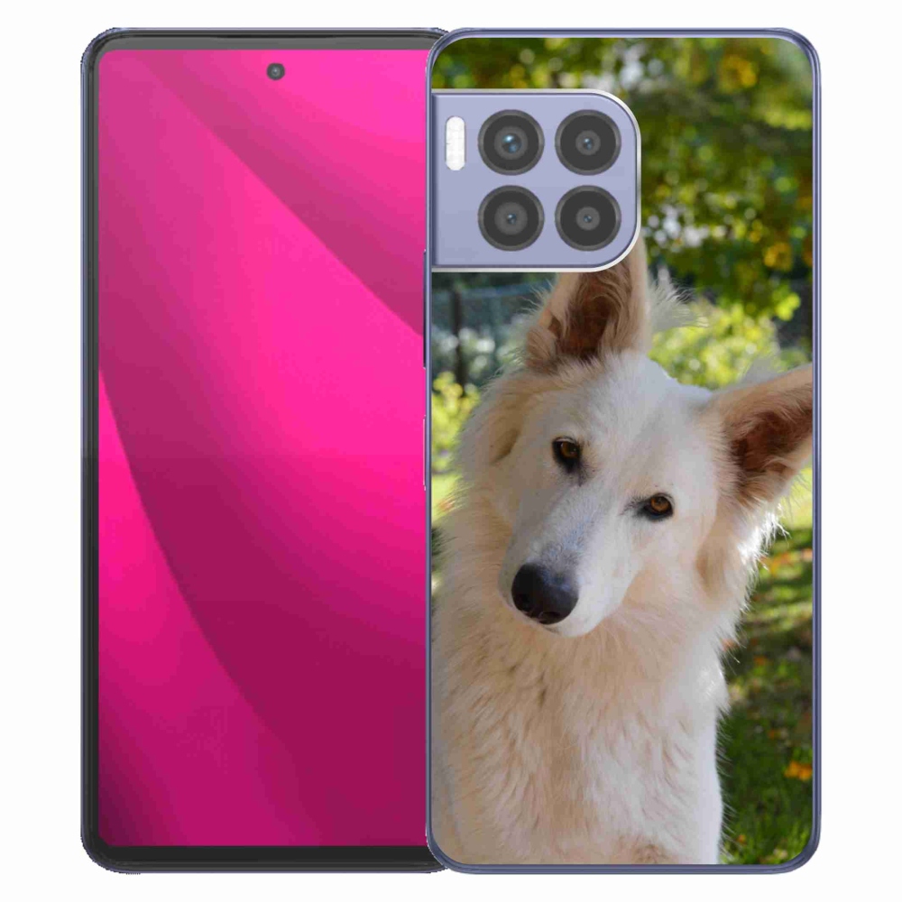 Gélový kryt mmCase na T-Mobile T Phone 2 Pro - biely švajčiarsky ovčiak 1