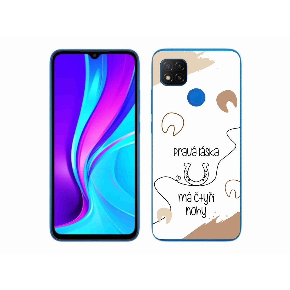 Gélový kryt mmCase na Xiaomi Redmi 9C - konský motív biele pozadie