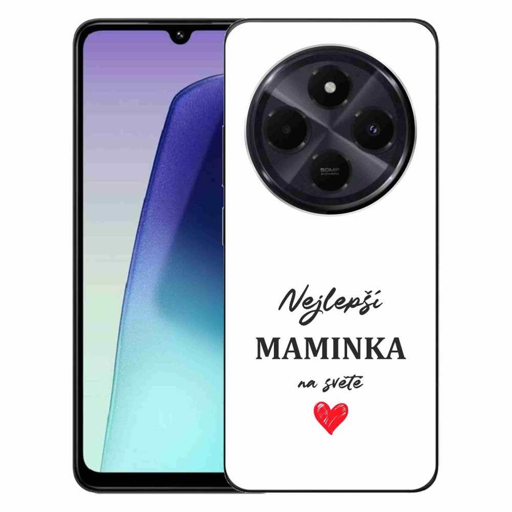 Gélový kryt mmCase na Xiaomi Redmi 14C/Poco C75 - najlepšia mamička 1 biele pozadie