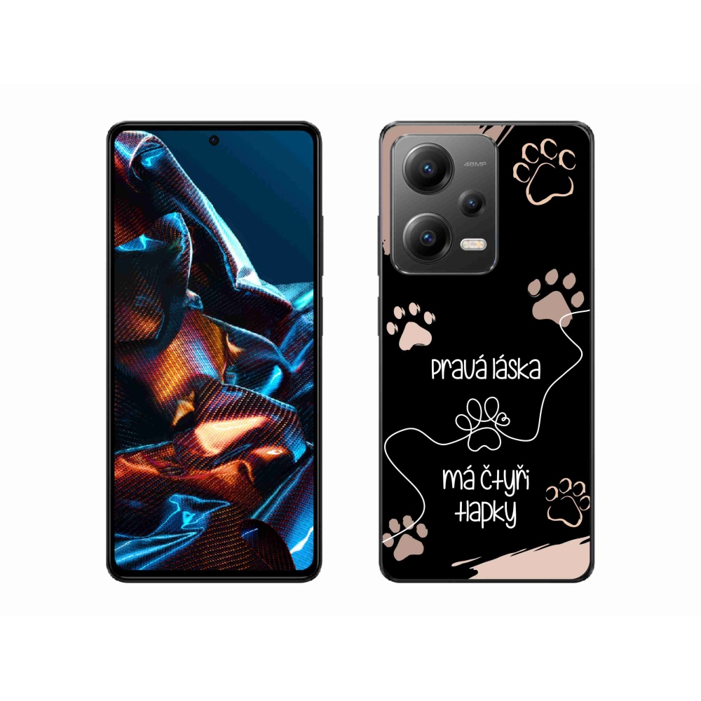 Gélový kryt mmCase na Xiaomi Redmi Note 12 Pro 5G - psí motív 1 čierne pozadie