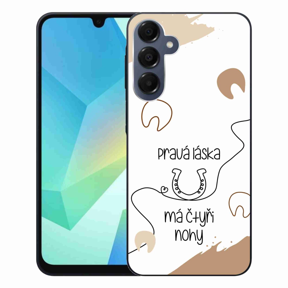 Gélový kryt mmCase na Samsung Galaxy A16 4G/5G - konský motív biele pozadie