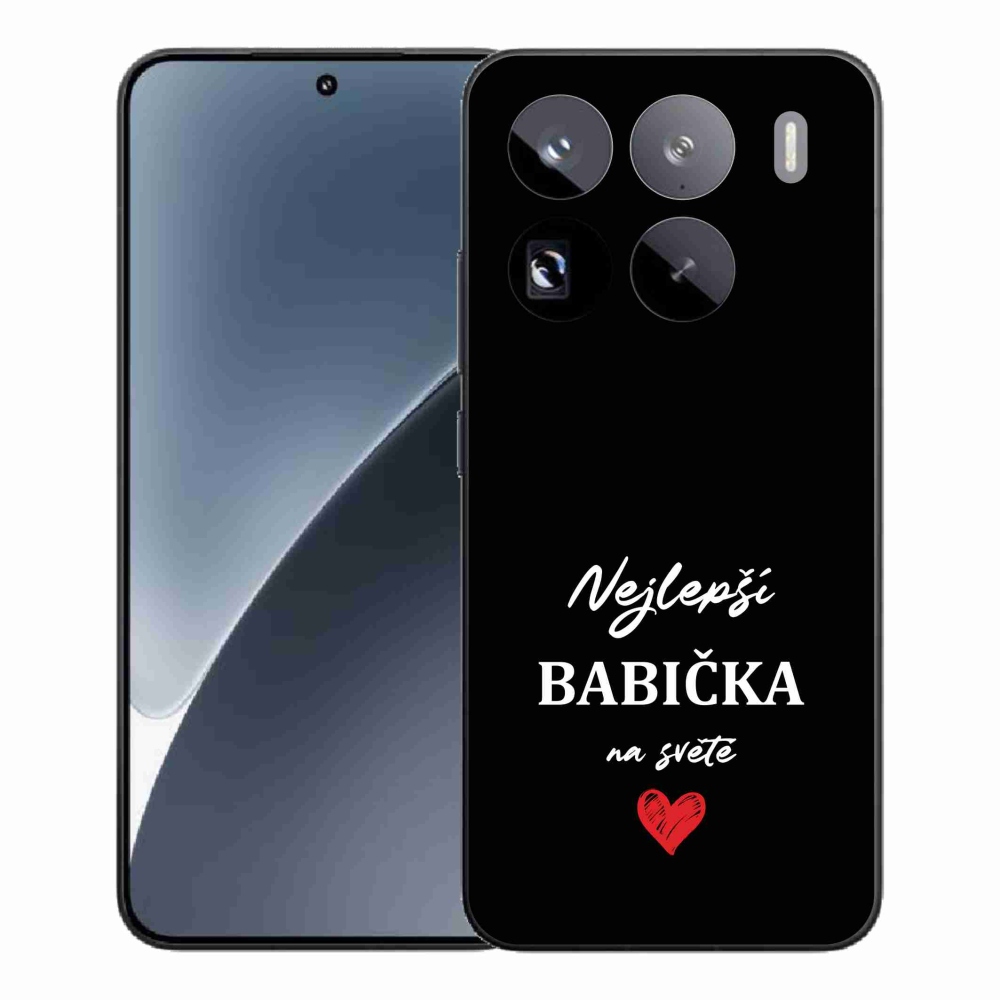 Gélový kryt mmCase na Xiaomi 15 Pro - najlepšia babička 1 čierne pozadie