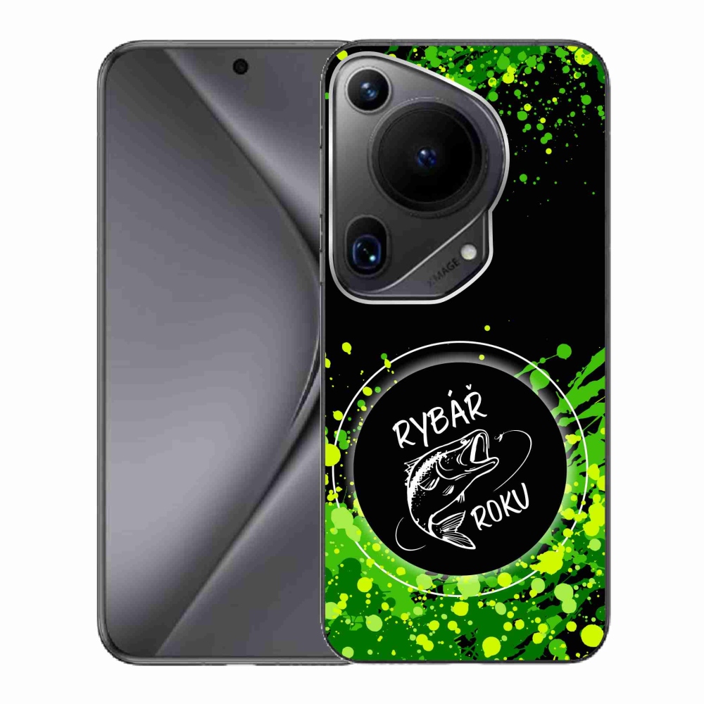 Gélový kryt mmCase na Huawei Pura 70 Ultra - rybár roku čierne pozadie