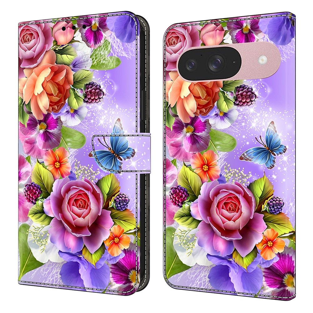 Smooth knižkové puzdro na Google Pixel 10 Pro/Pixel 10 - farebné kvety