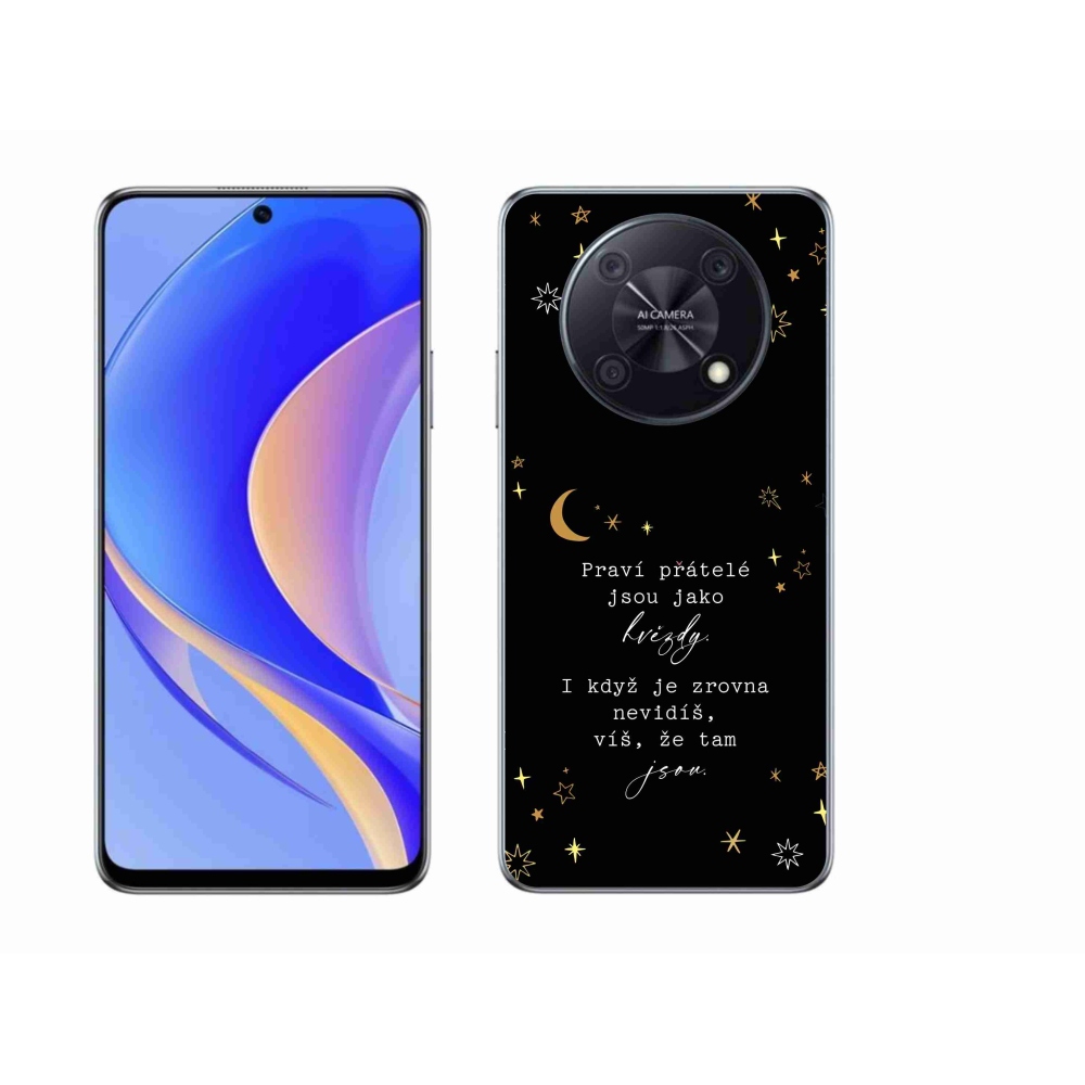 Gélový kryt mmCase na Huawei Nova Y90 - citát 6 čierne pozadie