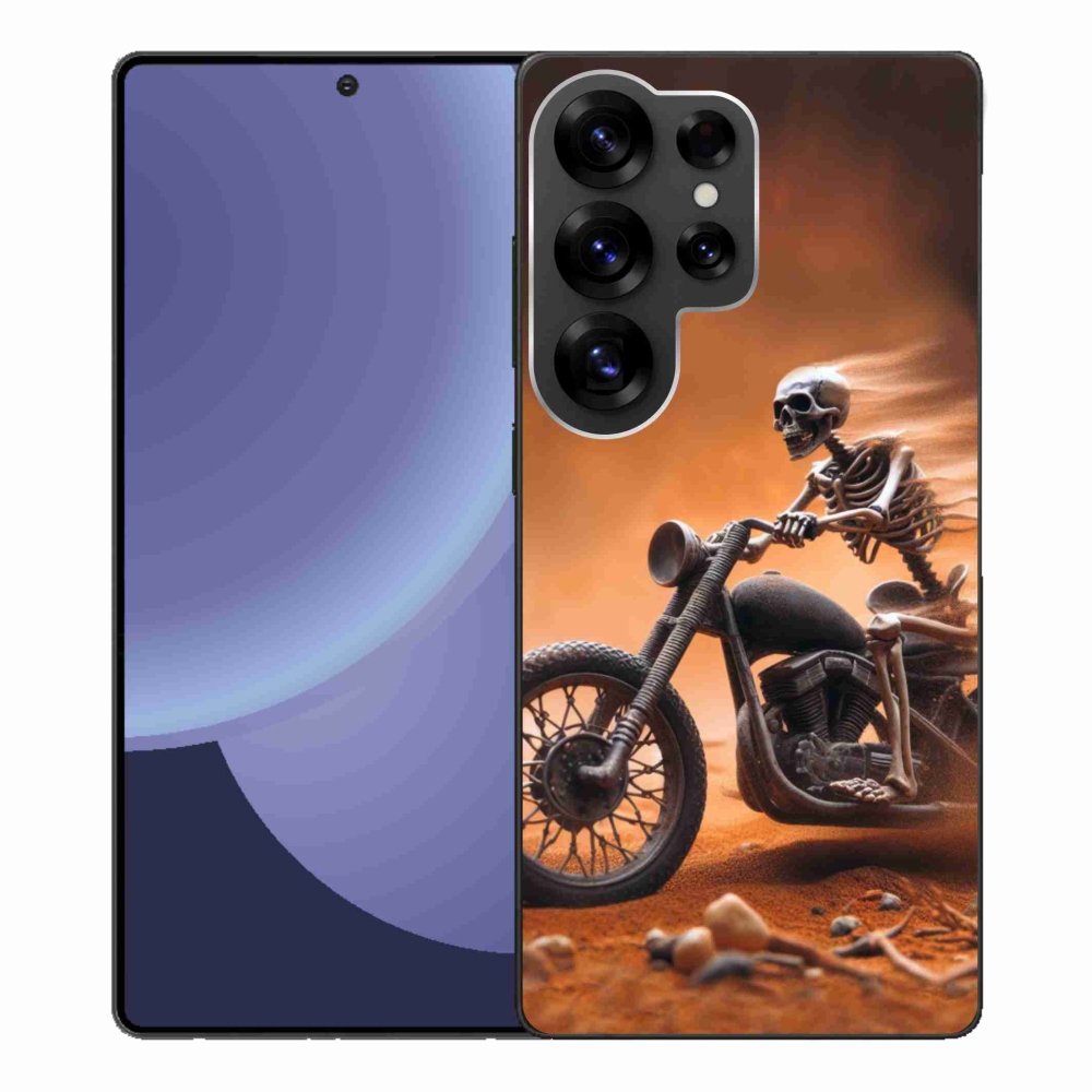 Gélový kryt mmCase na Samsung Galaxy S25 Ultra - kostra na motorke