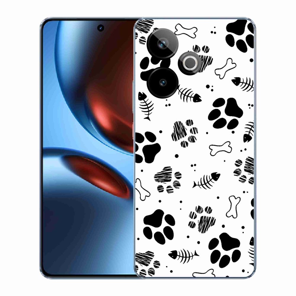 Gélový kryt mmCase na Realme GT 7 5G/GT 7T 5G - psie labky 1