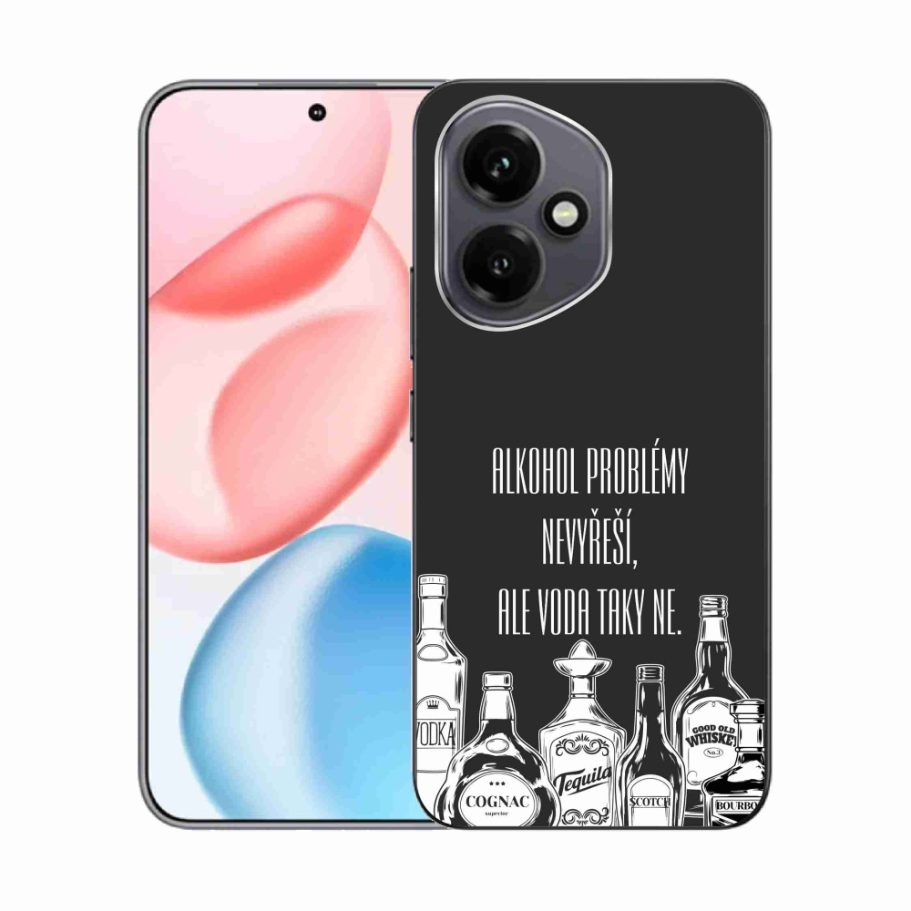 Gélový kryt mmCase na Honor 400 - vtipný text čierne pozadie
