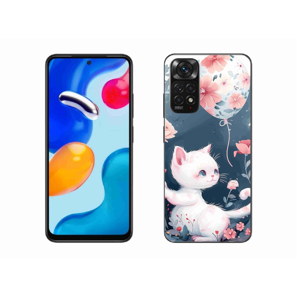 Gélový kryt mmCase na Xiaomi Redmi Note 11 4G - mačiatko s balónikom