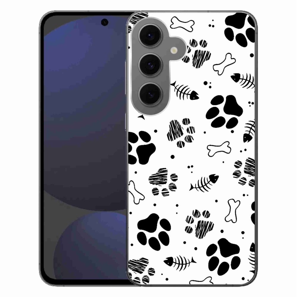 Gélový kryt mmCase na Samsung Galaxy S24 FE - psie labky 1