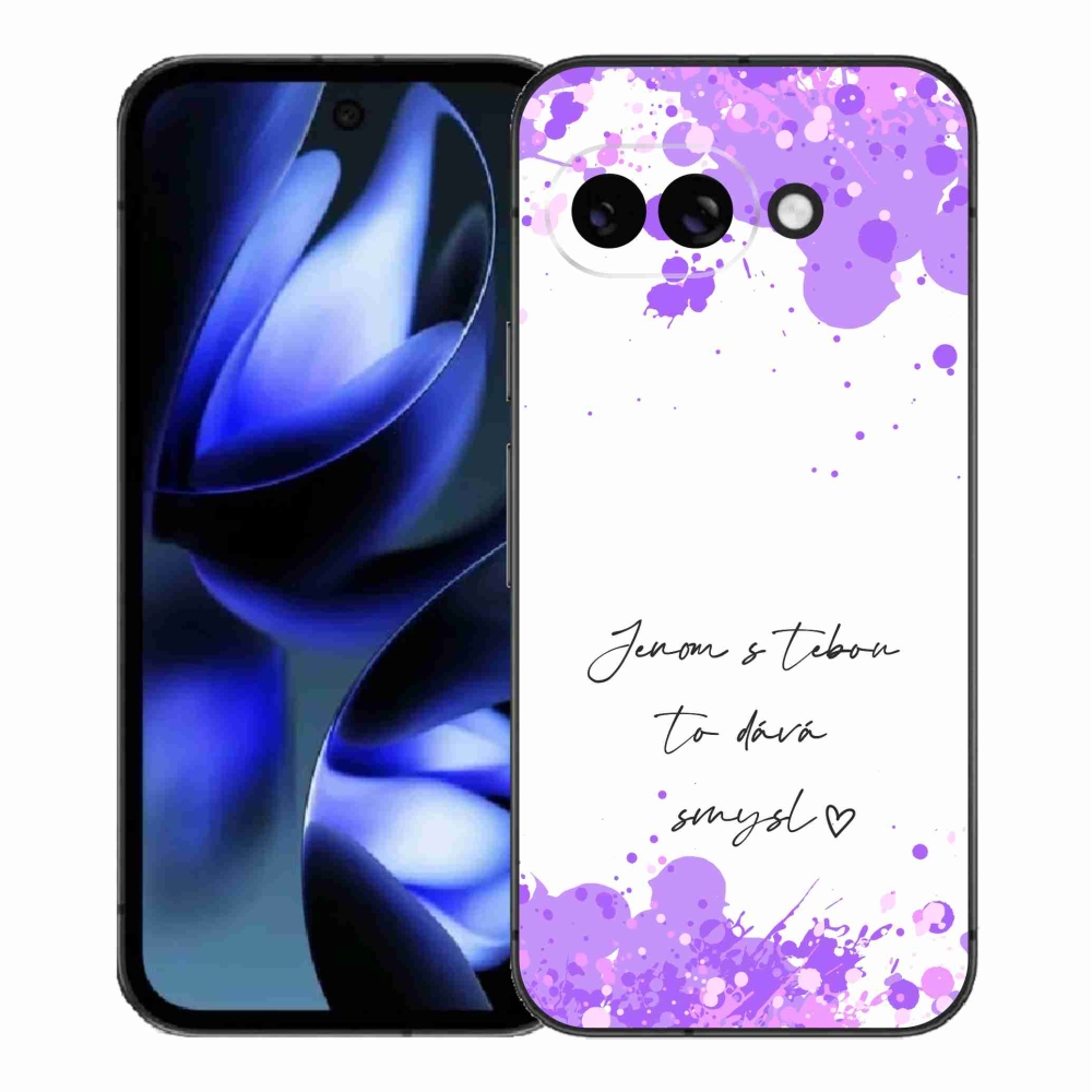Gélový kryt mmCase na Google Pixel 9a - zamilovaný text biele pozadie