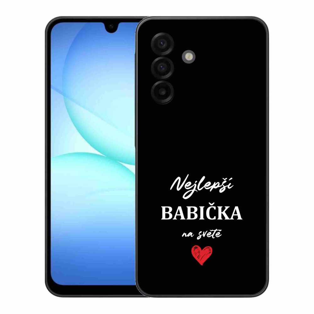 Gélový kryt mmCase na Samsung Galaxy A17 4G/5G - najlepšia babička 1 čierne pozadie