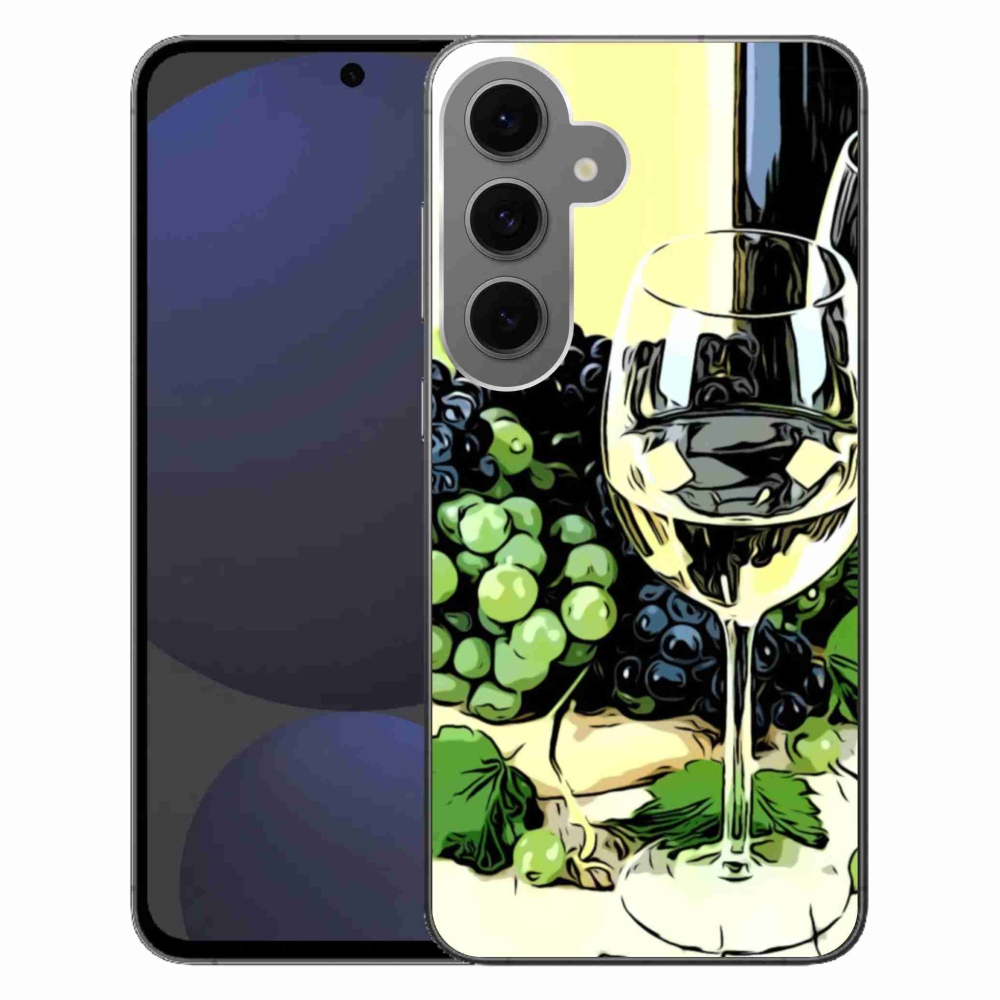 Gélový kryt mmCase na Samsung Galaxy S24 FE - pohár vína