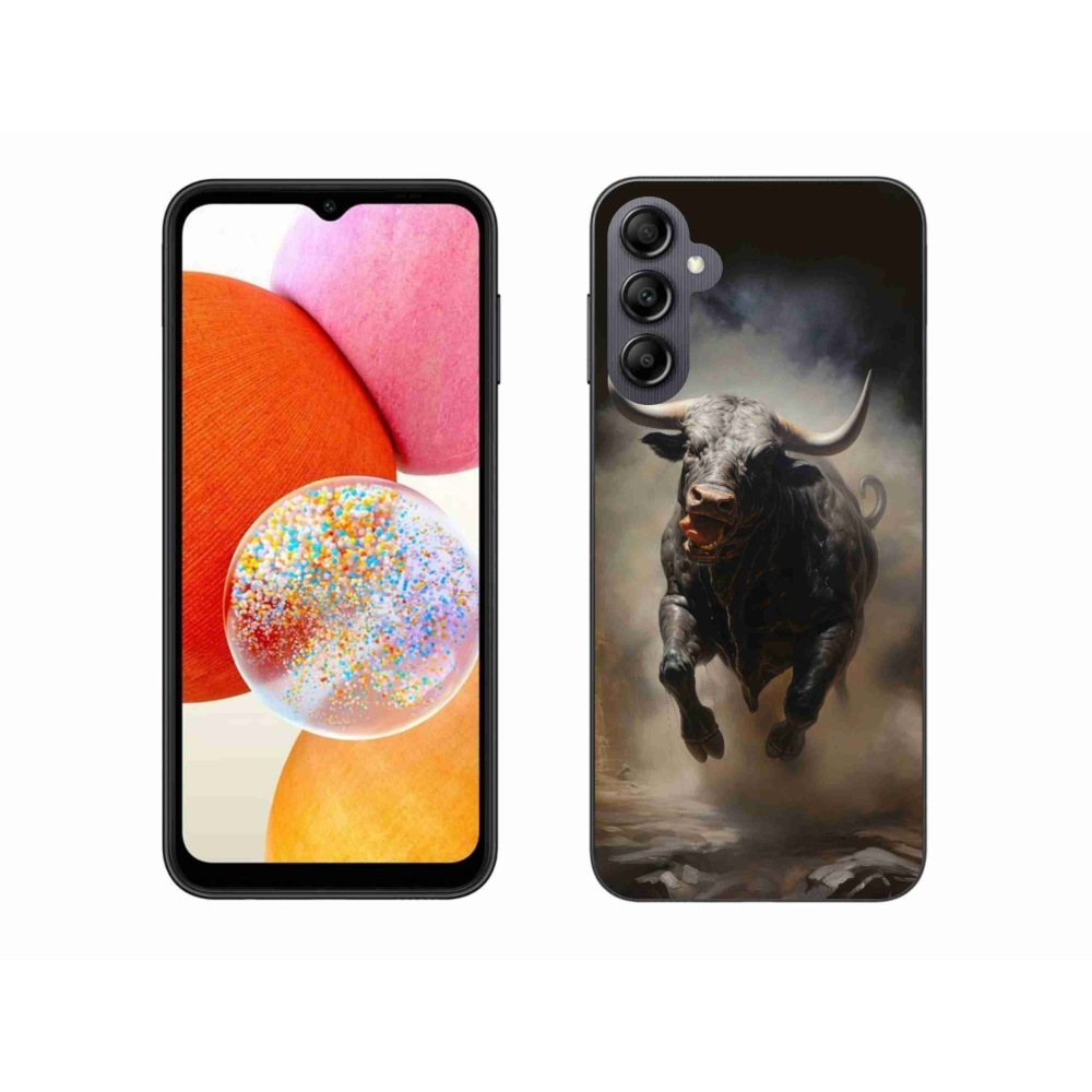 Gélový kryt mmCase na Samsung Galaxy A14 4G/5G - rozzúrený býk