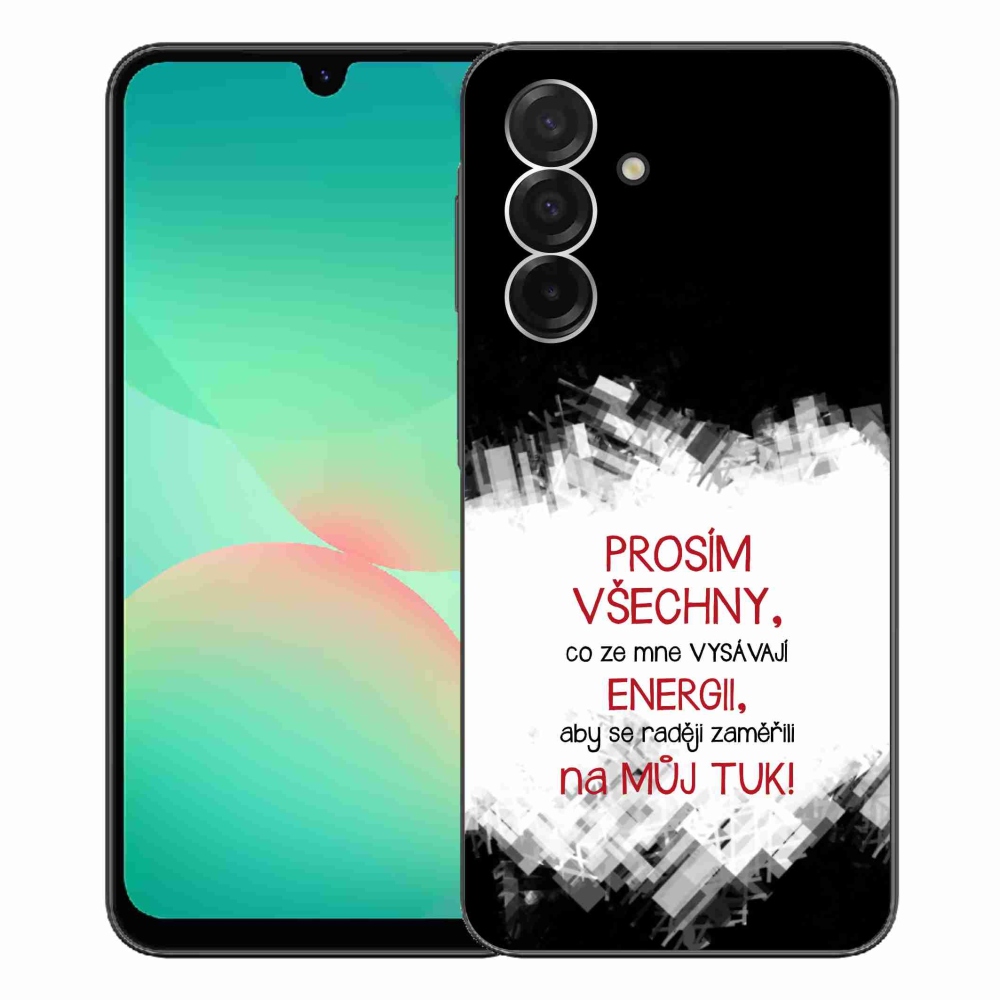 Gélový kryt mmCase na Samsung Galaxy A26 5G - vtipný text 1 červený