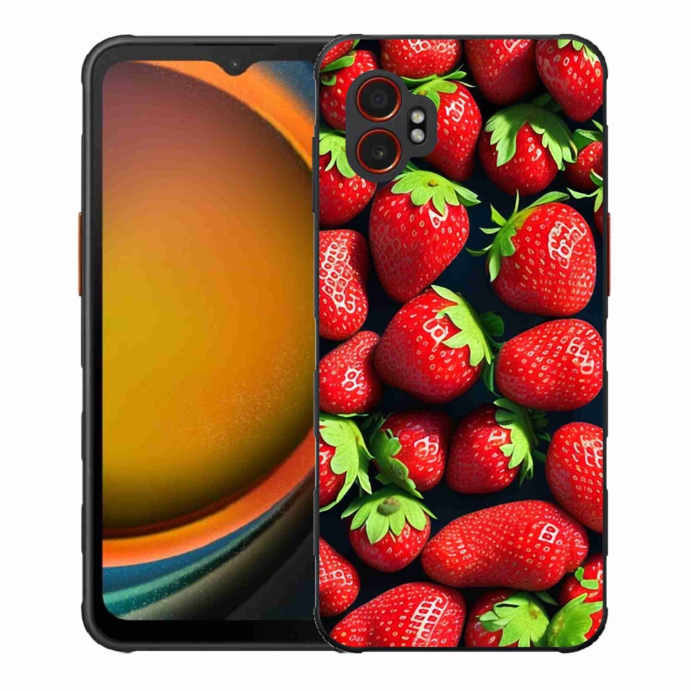 Gélový kryt mmCase na Samsung Galaxy Xcover 7 Pro - jahody
