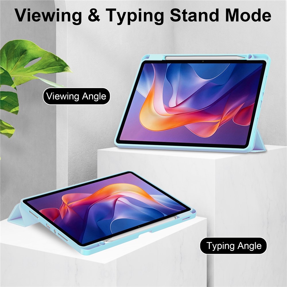 Case chytré zatváracie púzdro na tablet Xiaomi Redmi Pad 2 - svetlomodré