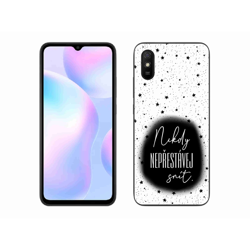 Gélový kryt mmCase na Xiaomi Redmi 9AT - citát 1 čiernobiele pozadie