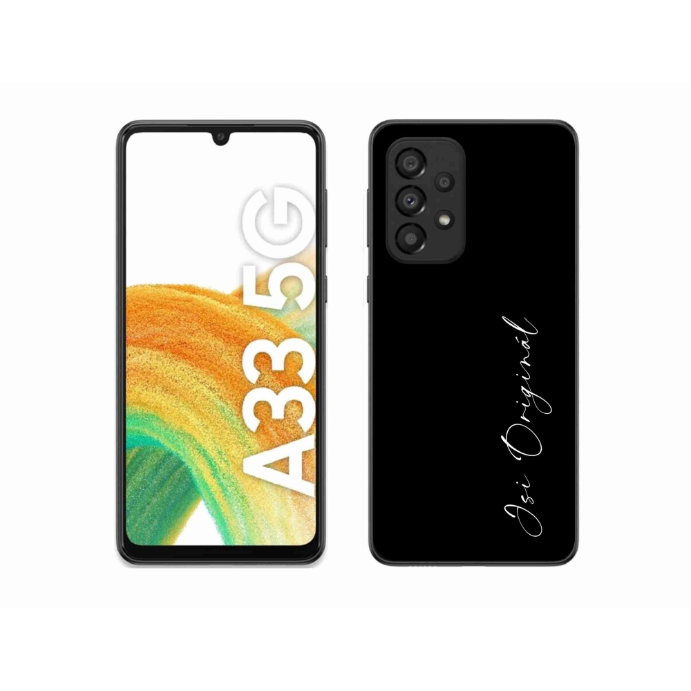 Gélový kryt mmCase na Samsung Galaxy A33 5G - si originál čierne pozadie