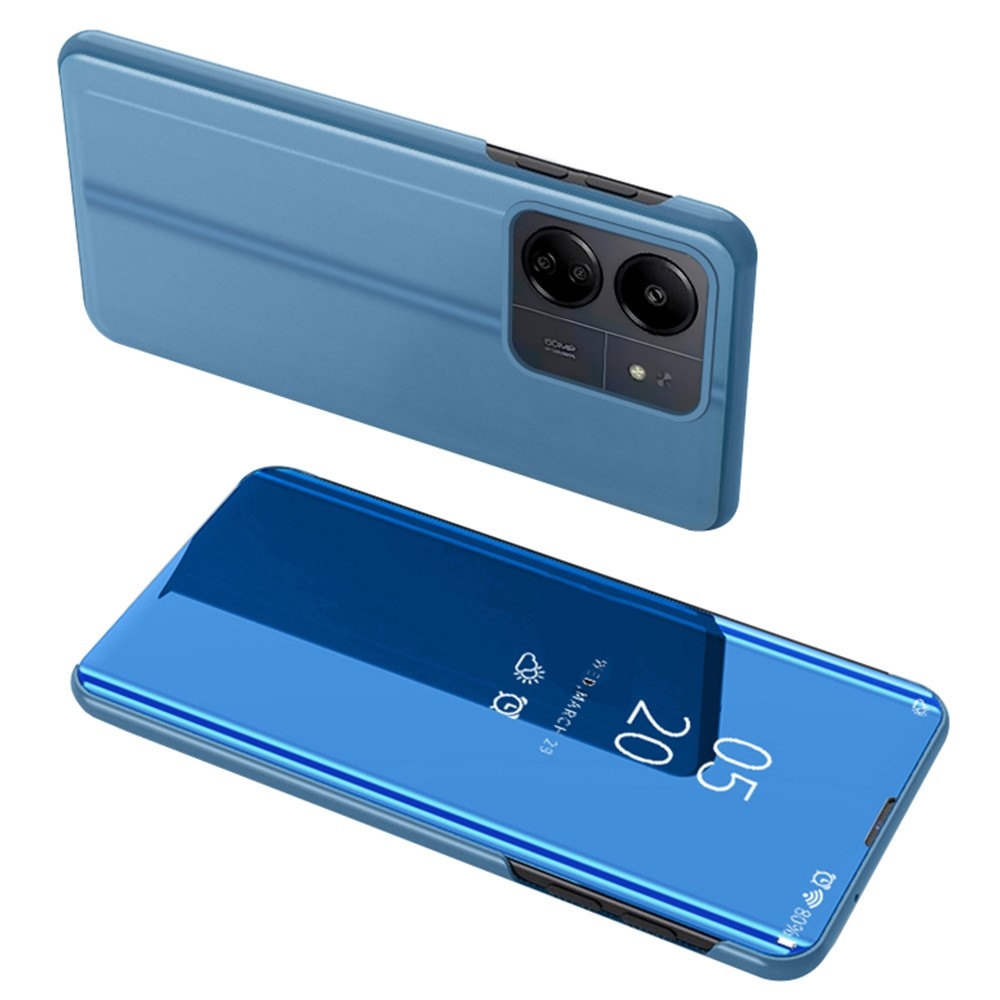 Clear zatvárací kryt s priehľadným predkom na Xiaomi Poco C65/Redmi 13C - modrý