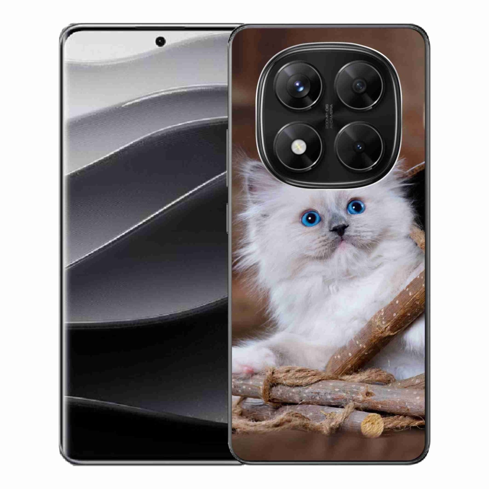 Gélový kryt mmCase na Xiaomi Redmi Note 14 Pro 5G/Poco X7 5G - biele kotě