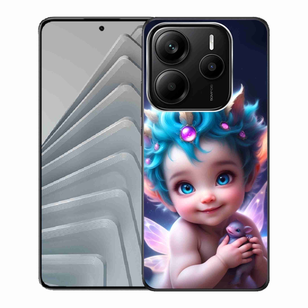 Gélový kryt mmCase na Xiaomi Redmi Note 14 5G - dieťa s motýlími krídlami