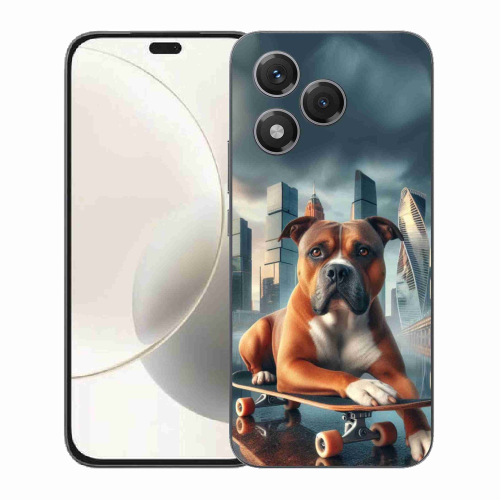 Gélový kryt mmCase na Honor 400 Lite - pes na skateboarde