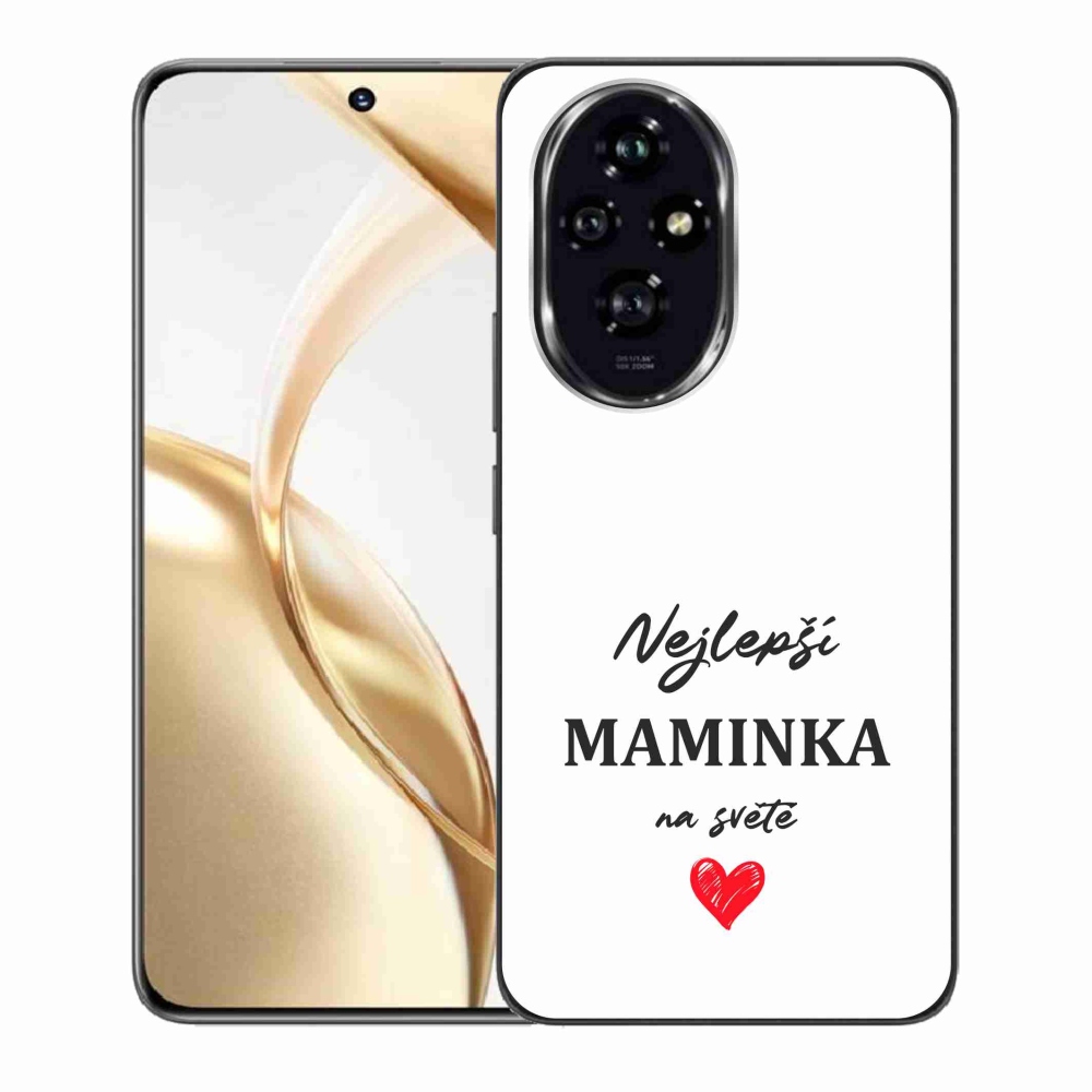 Gélový kryt mmCase na Honor 200 5G - najlepšia mamička 1 biele pozadie