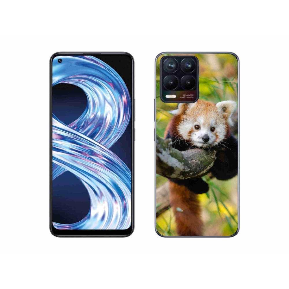 Gélový kryt mmCase na Realme 8 4G - panda červená