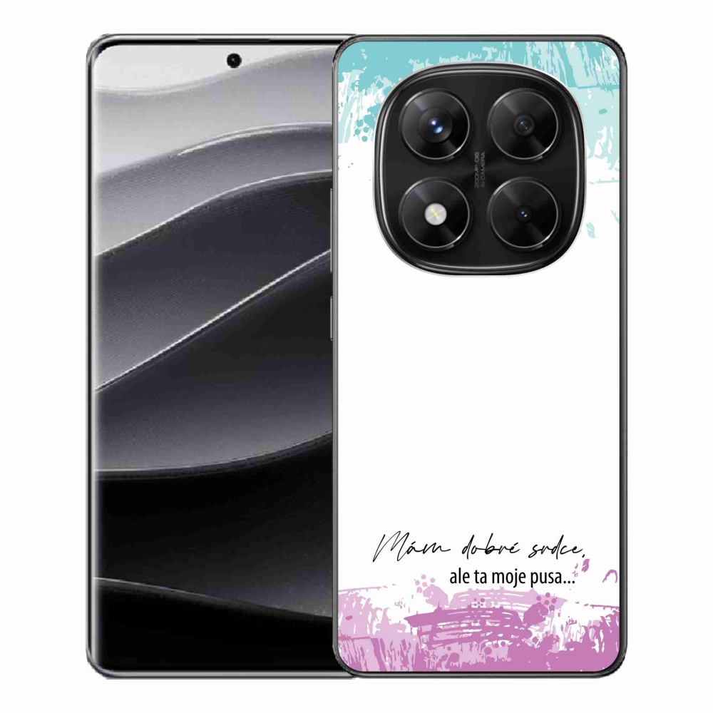 Gélový kryt mmCase na Xiaomi Redmi Note 14 Pro 5G/Poco X7 5G - vtipný text 3 biele pozadie