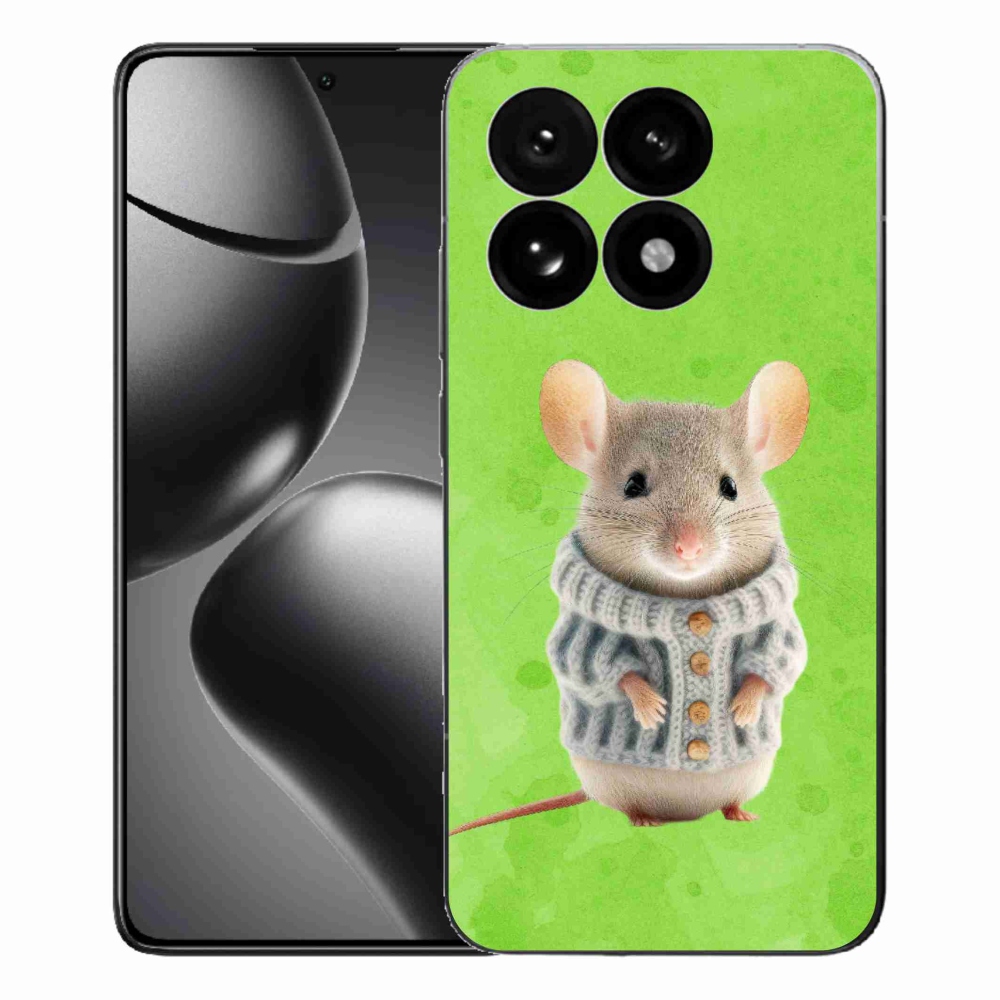 Gélový kryt mmCase na Xiaomi 15T - myška vo svetri