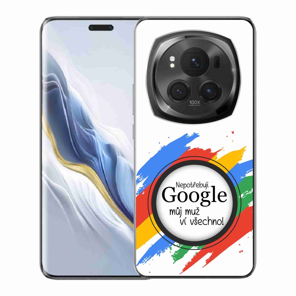 Gélový kryt mmCase na Honor Magic 6 Pro 5G - muž vie všetko biele pozadie