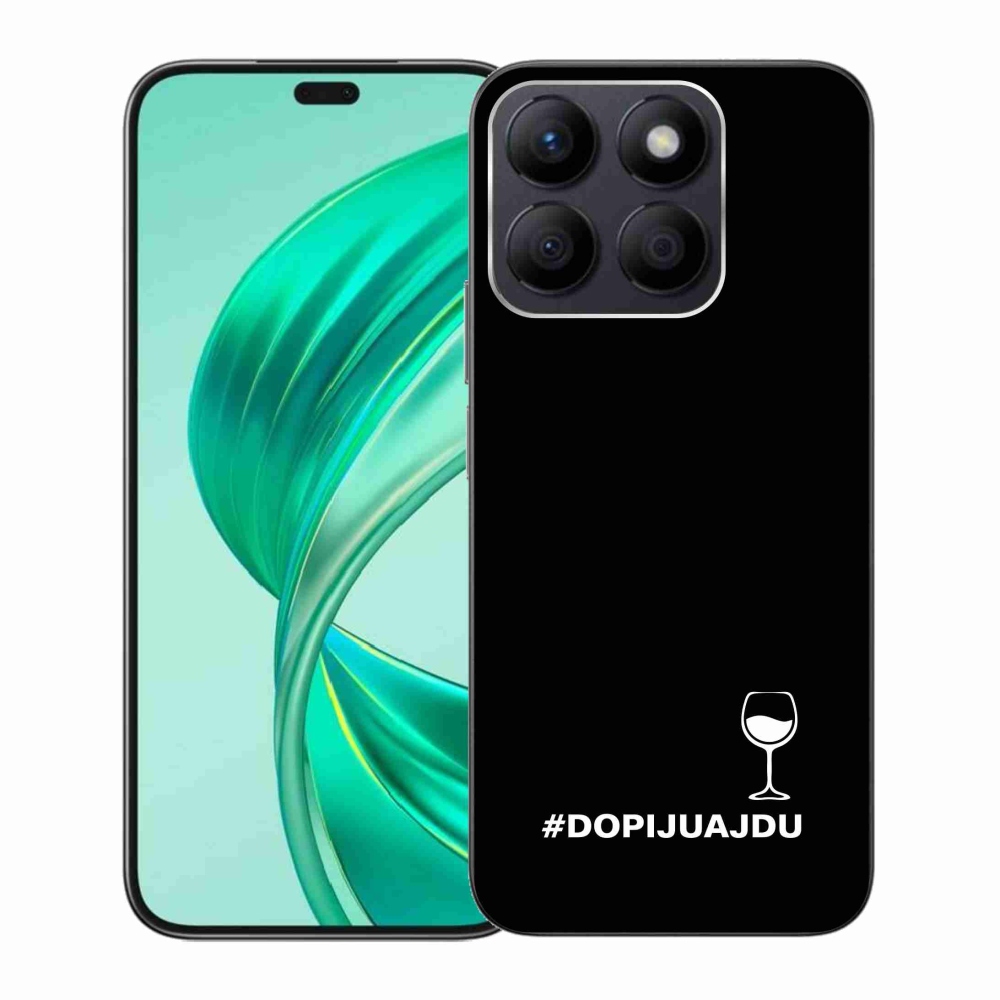 Gélový kryt mmCase na Honor X8b - vínny motív čierne pozadie