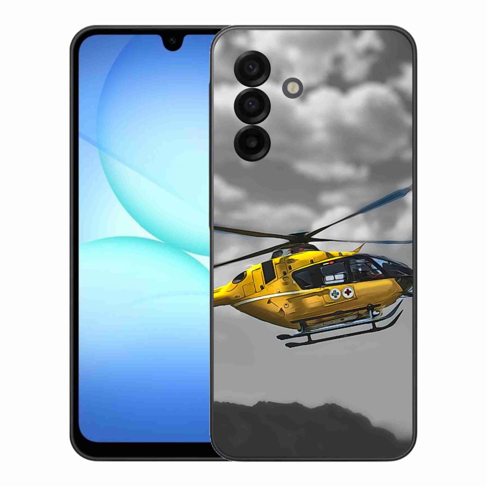 Gélový kryt mmCase na Samsung Galaxy A17 4G/5G - žltá helikoptéra