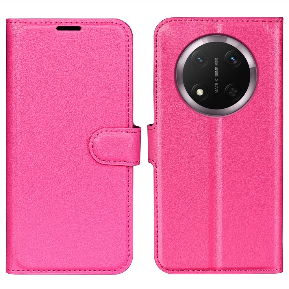 Litchi knižkové púzdro na Honor Magic 7 Lite 5G - rose
