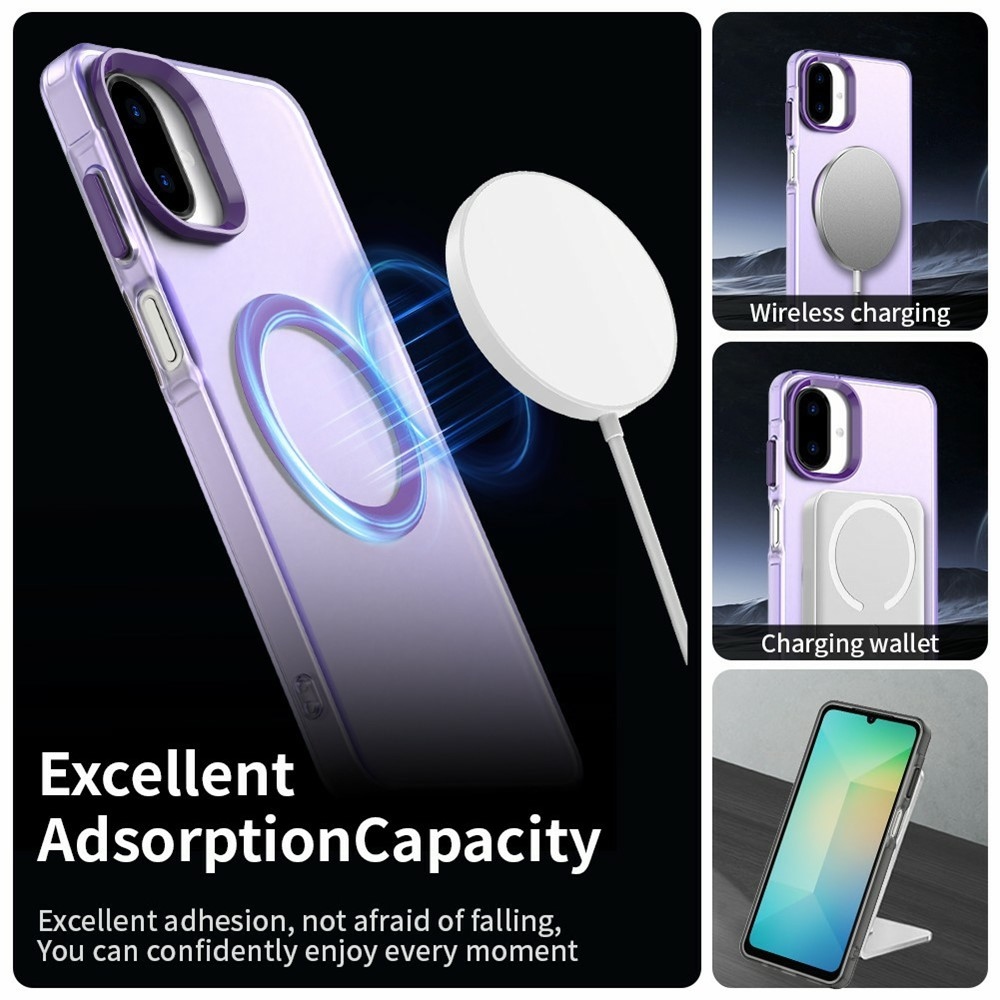 Candy gélový obal MagSafe pre Samsung Galaxy A07 4G - fialový