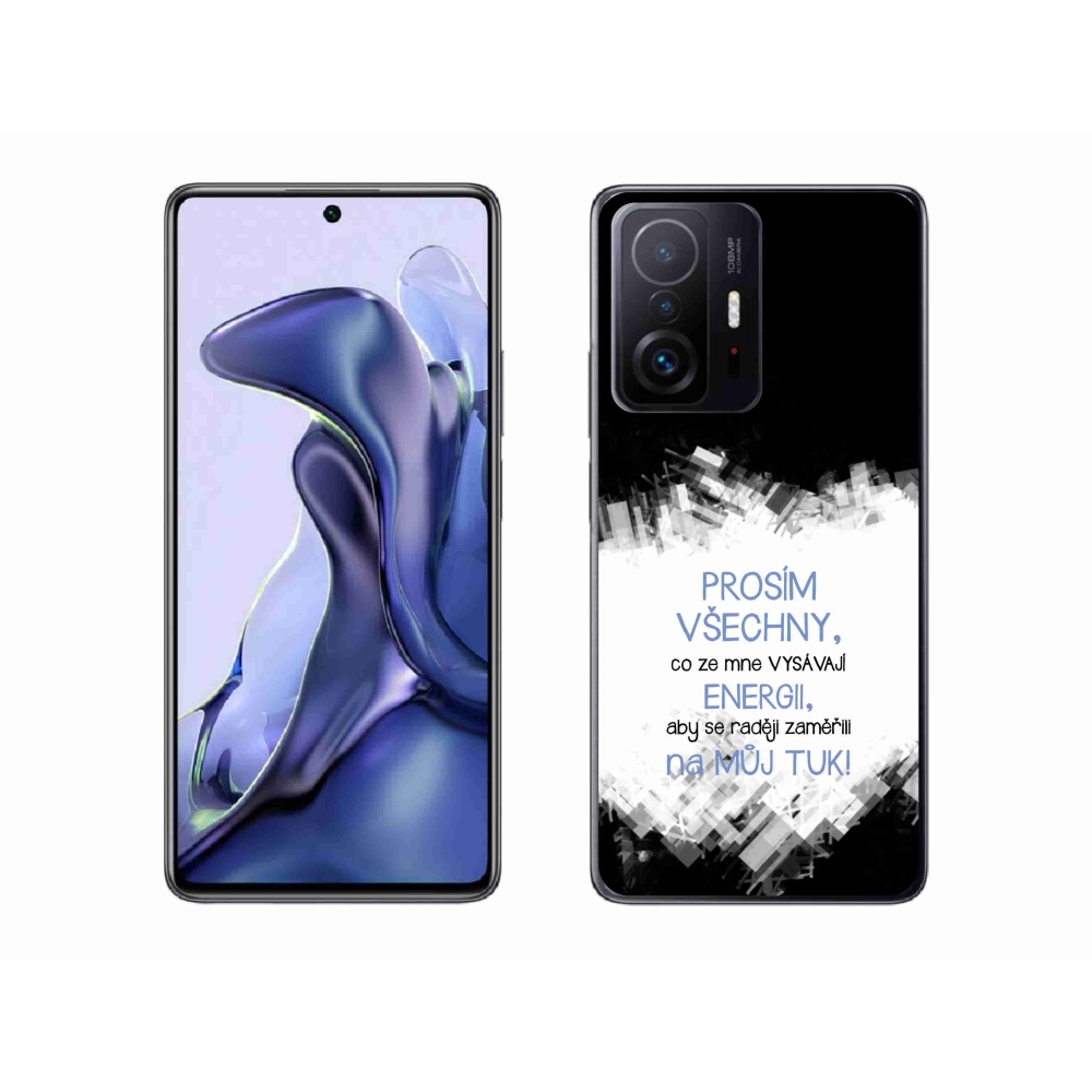 Gélový kryt mmCase na Xiaomi 11T - vtipný text 1 modrý