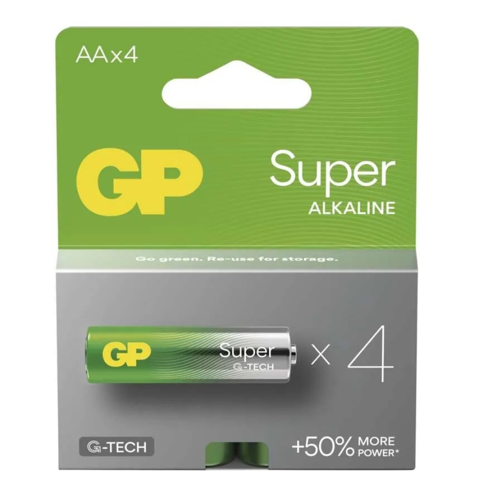 Alkalická batéria GP Super AA (LR6) - 4ks