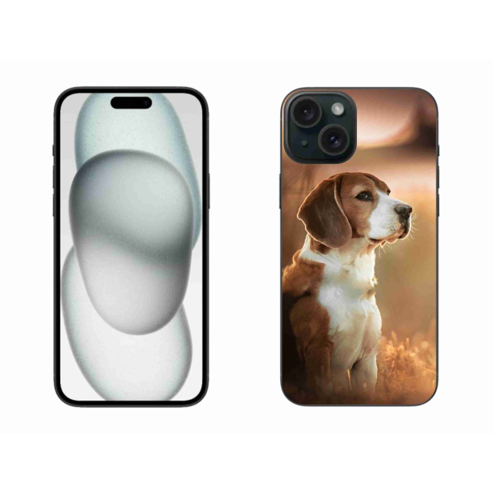 Gélový kryt mmCase na iPhone 15 Plus - bígl