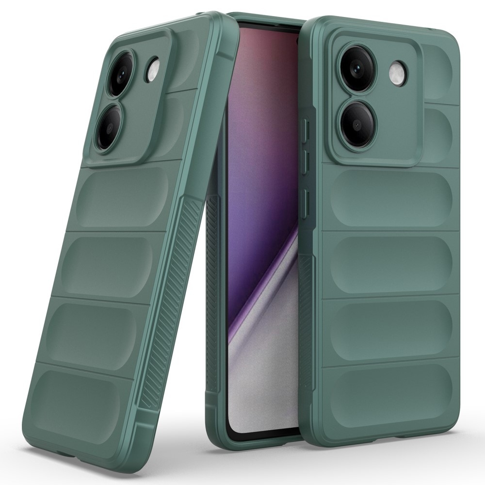 Rugg odolný gélový obal na Xiaomi Poco M7 Pro 5G - zelený