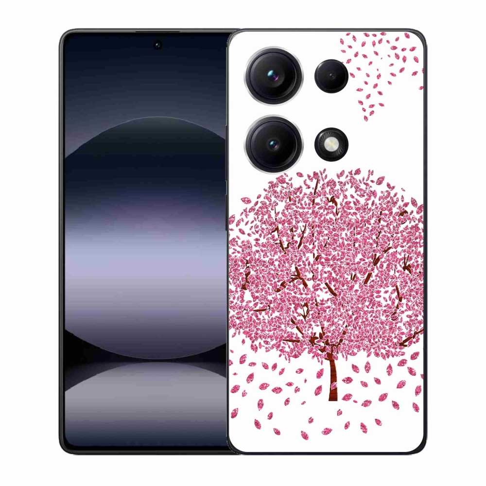 Gélový kryt mmCase na Xiaomi Redmi Note 14S - kreslený strom s listami