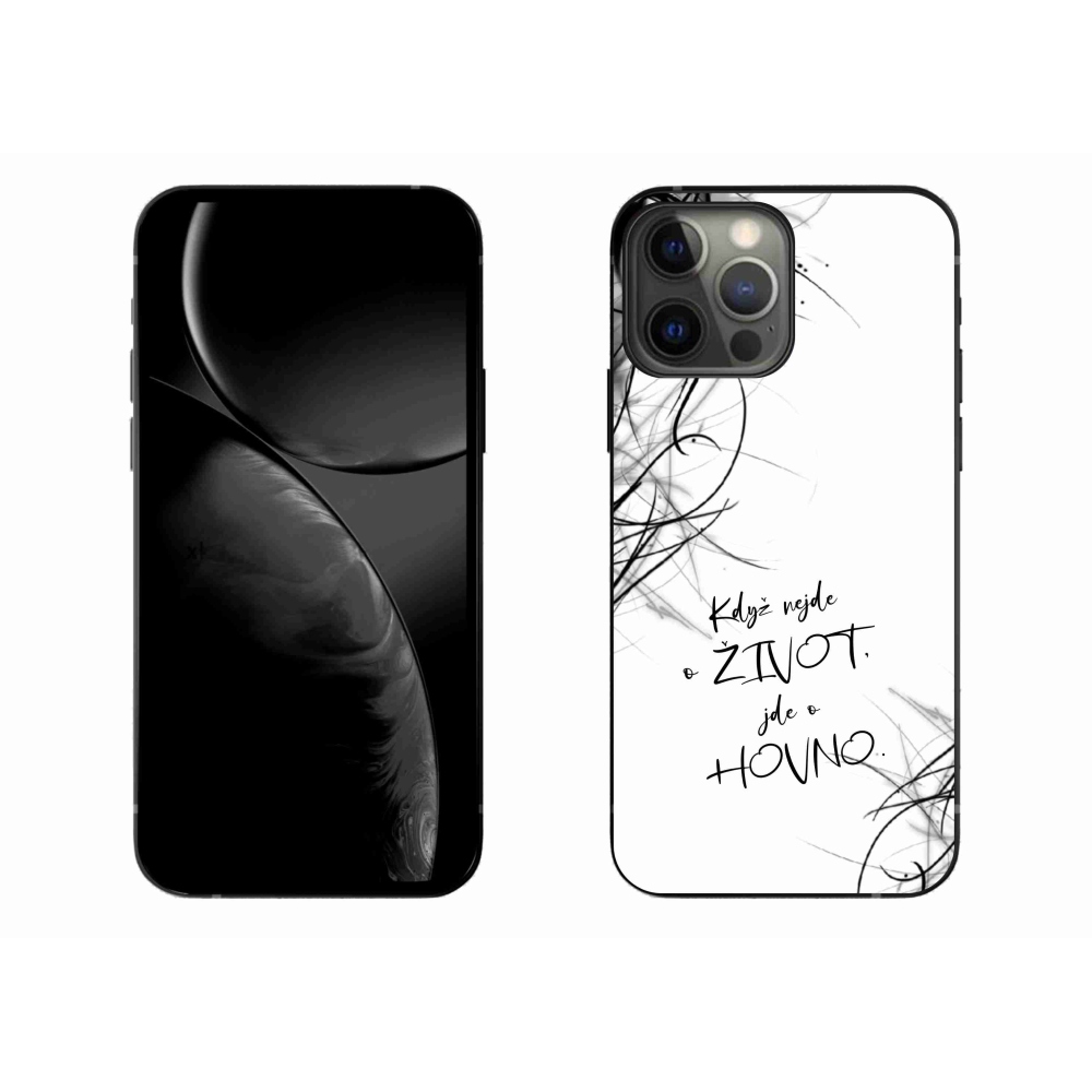 Gélový kryt mmCase na iPhone 13 Pro Max 6.7 - vtipný text 16 biele pozadie