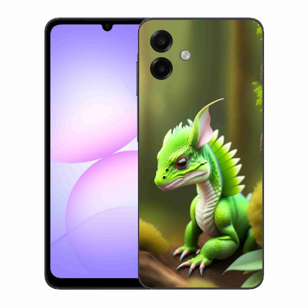 Gélový kryt mmCase na Samsung Galaxy A07 4G - zelený dráčik